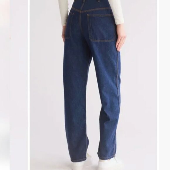 NWT The Great Miner Jeans  High Rise Relaxed Straight Dark Wash Denim Rinse Wash - Picture 2 of 11